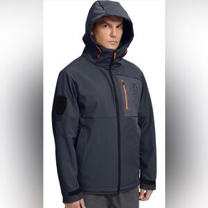 New Men's Jacket Lightweight Waterproof Hooded Insulated Rain Jacket Windbreaker